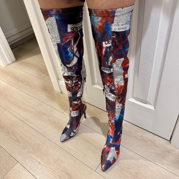 Current Mood Shoes - Current Mood- Tales of Chaos Thigh High Boots